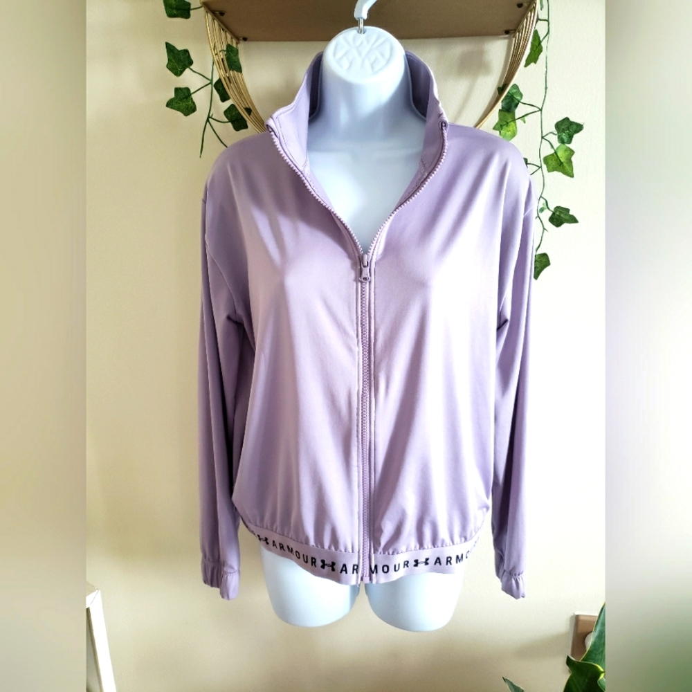 UNDER ARMOUR Loose Fit HeatGear Purple Workout Jacket Women's Size Small